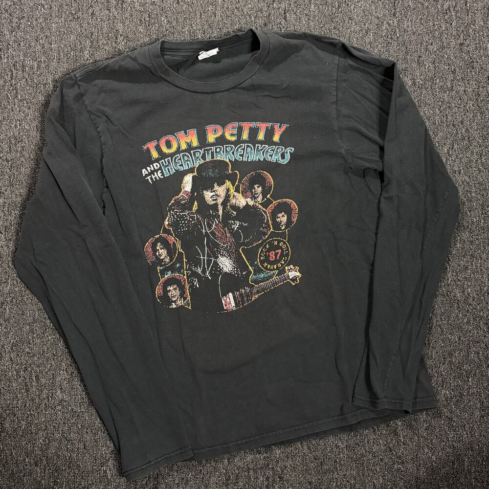 Vintage Y2k Tom Petty and The Heartbreaker Black Band Longsleeve Graphic Tee S